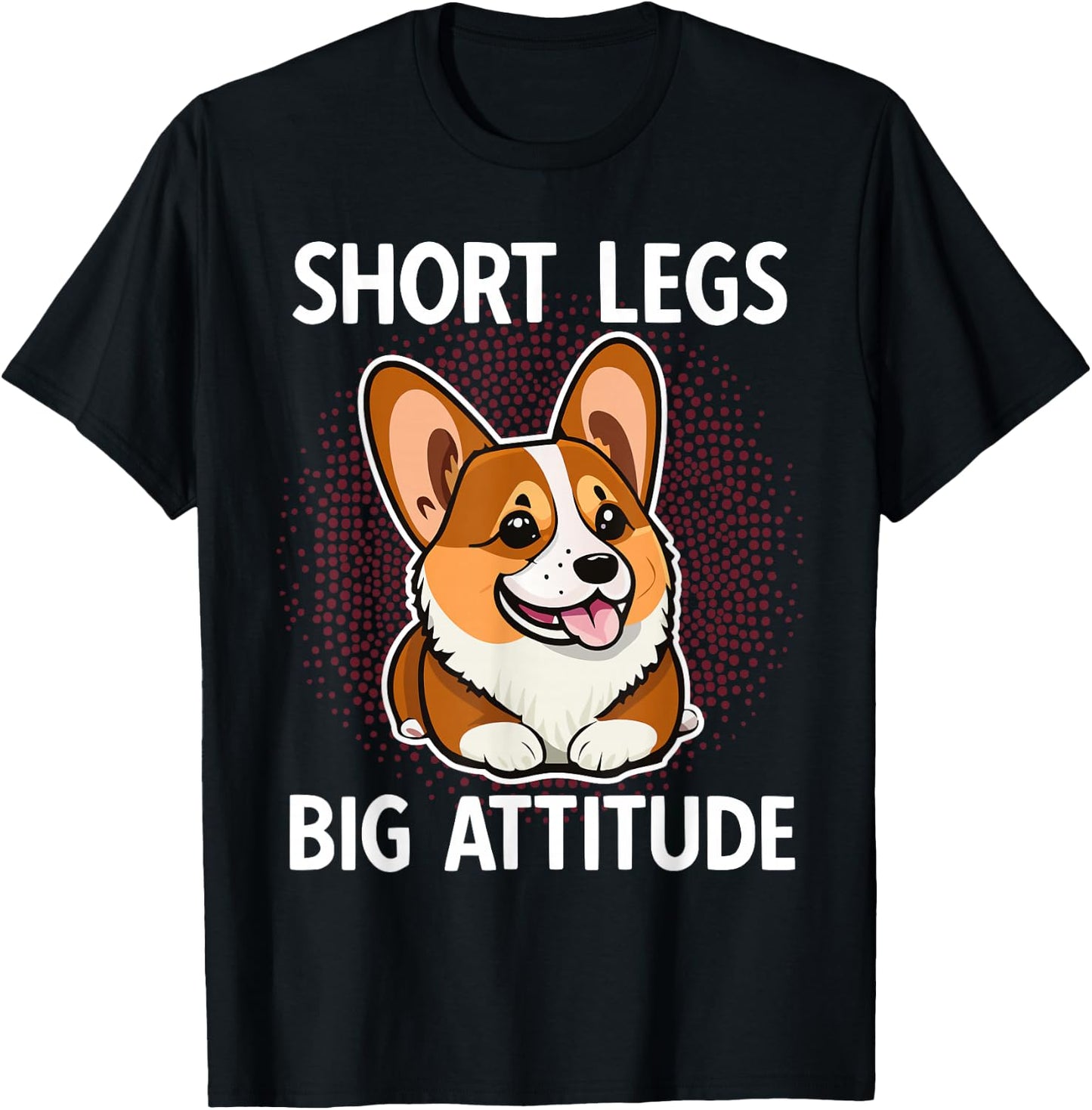 Short Legs Big Attitude Corgi T-Shirt - T-Shirt | Black