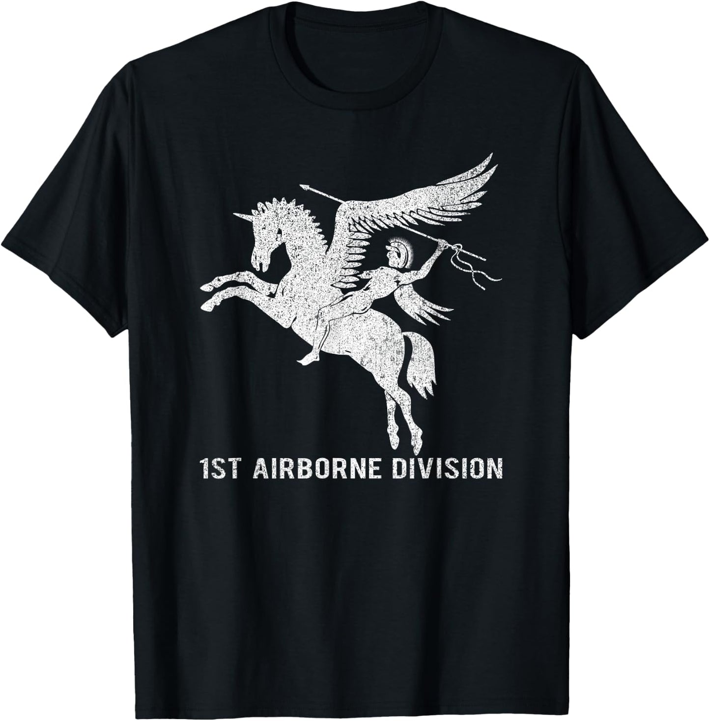 1st Airborne Division British WW2 Infantry Pegasus Insignia T-Shirt - T-Shirt | Black