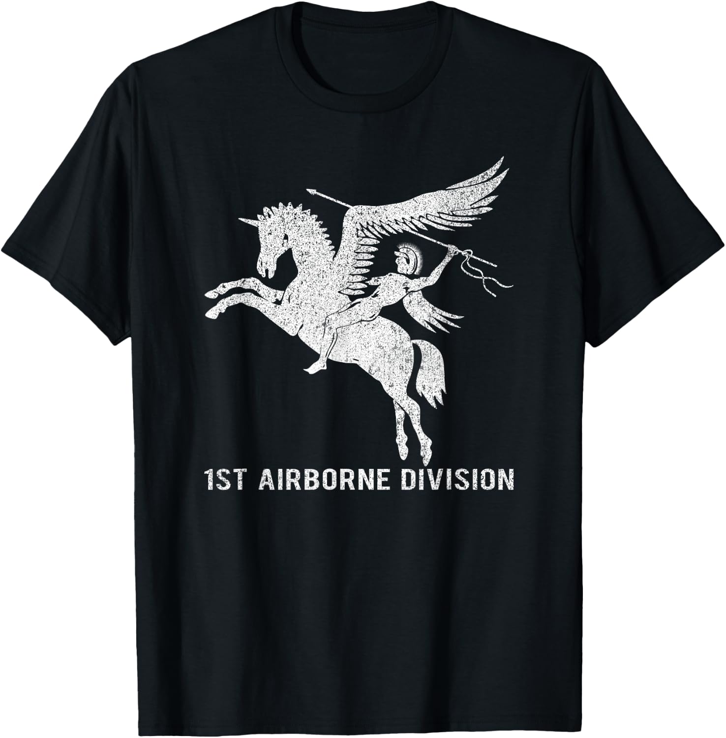 1st Airborne Division British WW2 Infantry Pegasus Insignia T-Shirt - T-Shirt | Black
