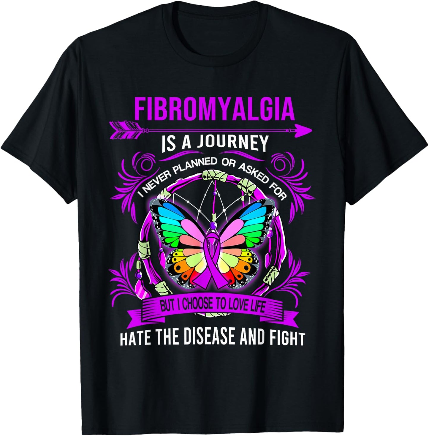 Fibromyalgia is a journey I never planed T-Shirt - T-Shirt | Black