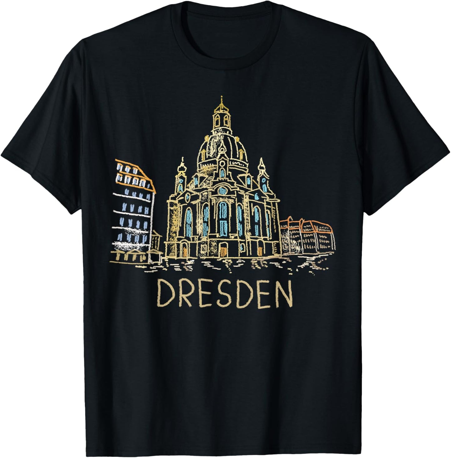 Dresden Germany Art Gift Men Women T-Shirt - T-Shirt | Black