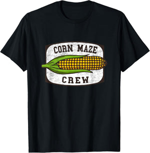 Corn Maze Crew - Corn Cob Artwork T-Shirt - T-Shirt | Black