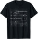 Guitar Patent Print 1955 I Vintage Patent Print Art Guitar T-Shirt - T-Shirt | Black