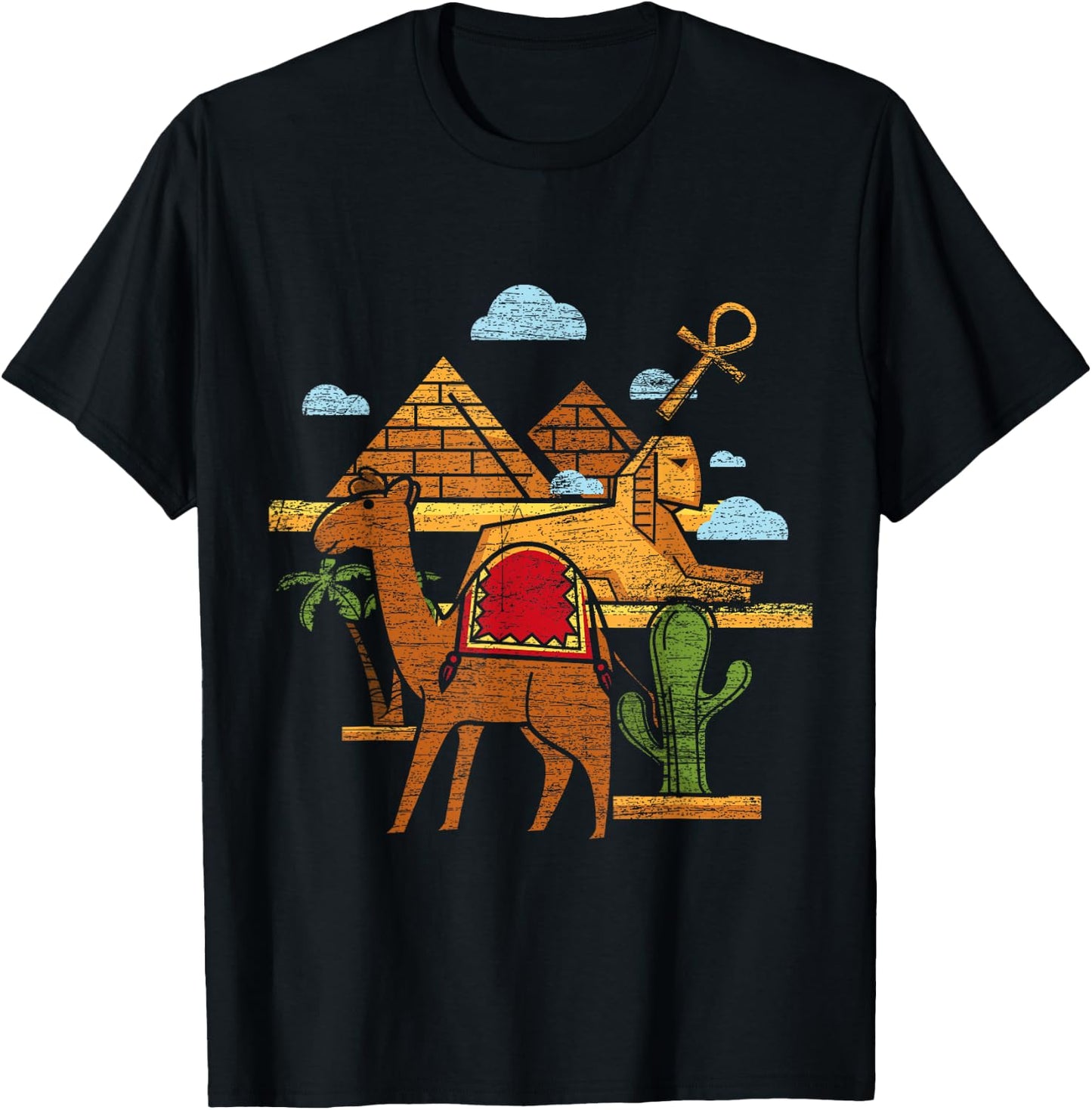 Camel Sphinx Ancient Egypt T-Shirt - T-Shirt | Black