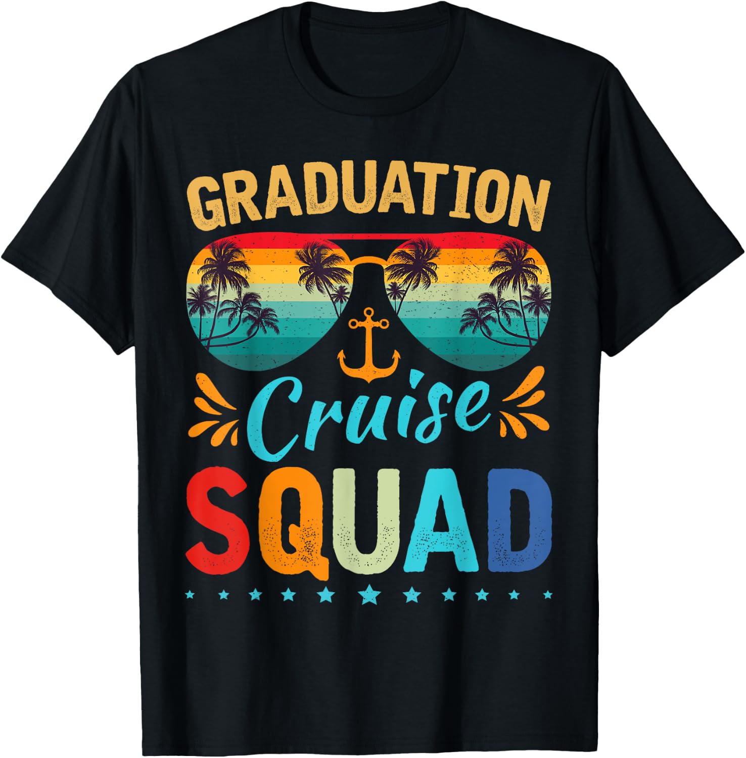 Graduation Cruise Squad 2025 Funny Cruising Graduation Trip T-Shirt - T-Shirt | Black