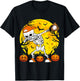 Baseball Halloween Dabbing Skeleton Funny Halloween Baseball T-Shirt - T-Shirt | Black