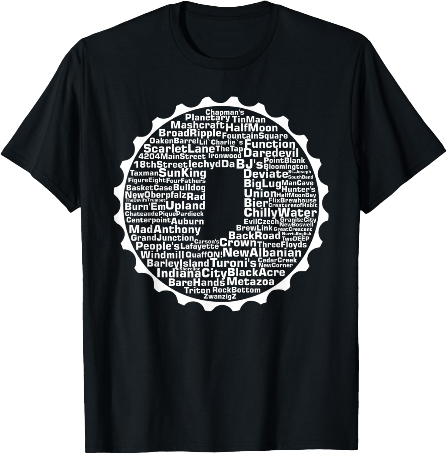 Drink Local Indiana Breweries T-Shirt - T-Shirt | Black