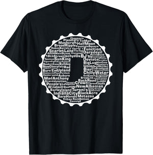 Drink Local Indiana Breweries T-Shirt - T-Shirt | Black