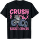 Crush Breast Cancer Awareness Truck pink Women Men Boys T-Shirt - T-Shirt | Black