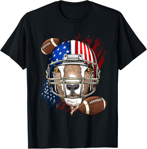 Goat American Football Goat Lovers USA Flag