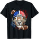 Goat American Football Goat Lovers USA Flag T-Shirt - T-Shirt | Black