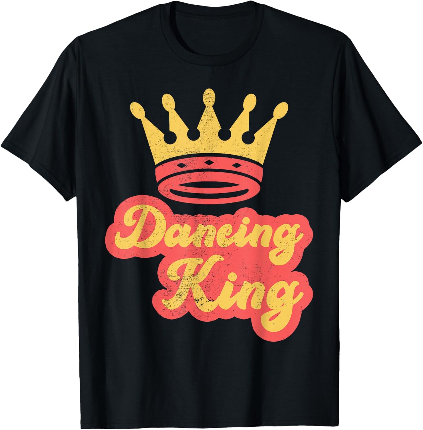 Dancing King Vintage Retro 70s Dancing T-Shirt - T-Shirt | Black