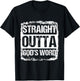 Straight Outta Gods Word Catholic Christ Jesus God Gift T-Shirt - T-Shirt | Black