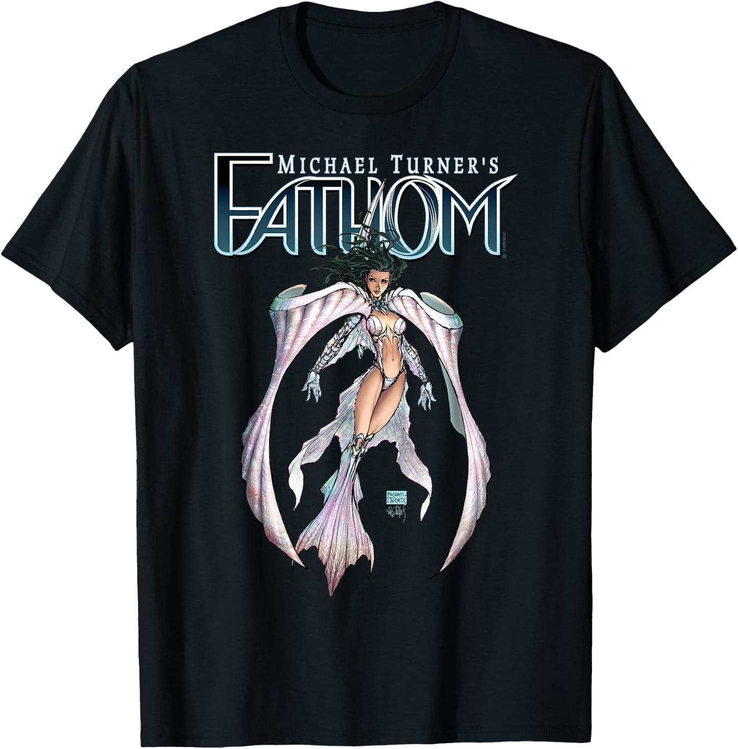 Michael Turner's "Fathom" White Armor T-Shirt - T-Shirt | Black