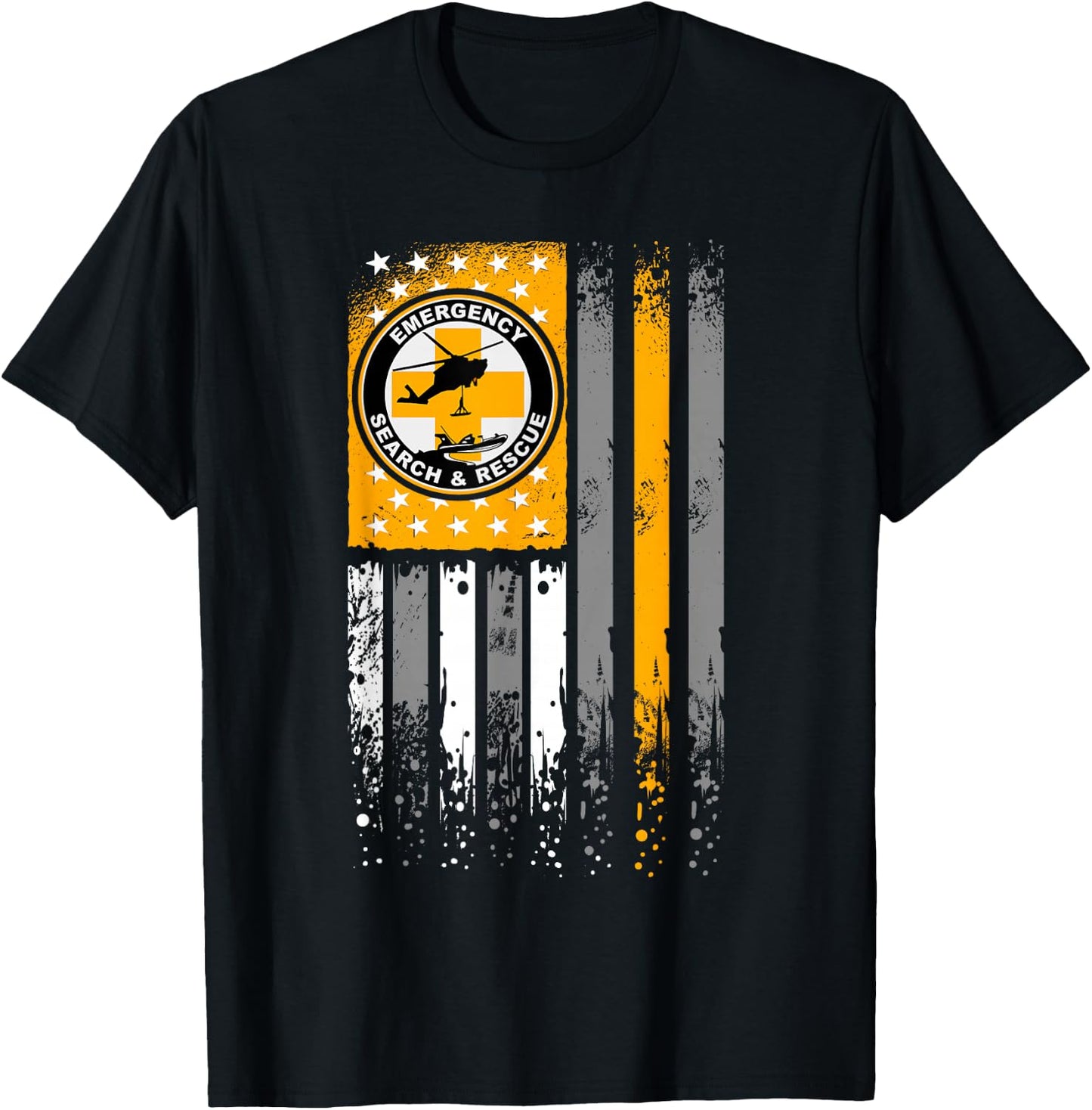 Search and Rescue - Thin Orange Line SAR Emergency Team T-Shirt - T-Shirt | Black