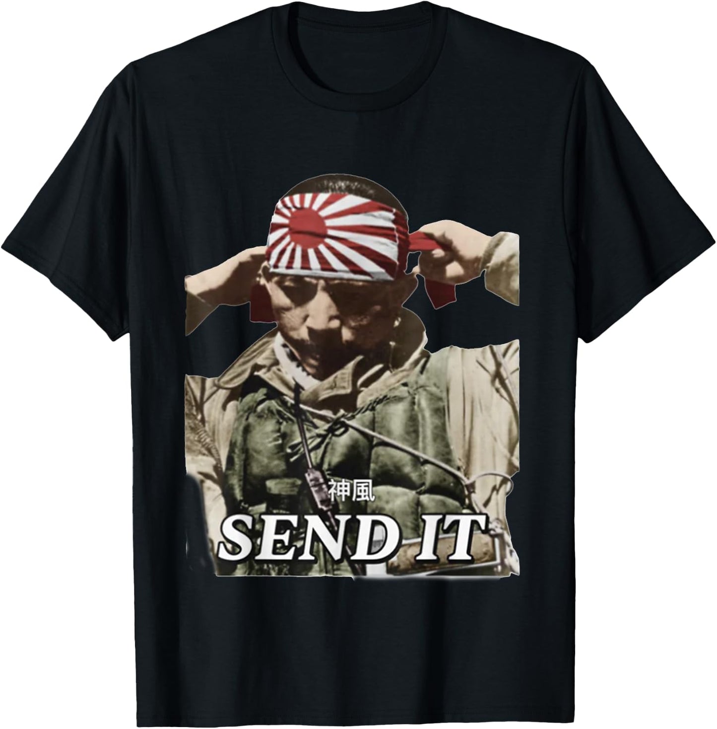 Kamikaze Pilot Send It T-Shirt - T-Shirt | Black