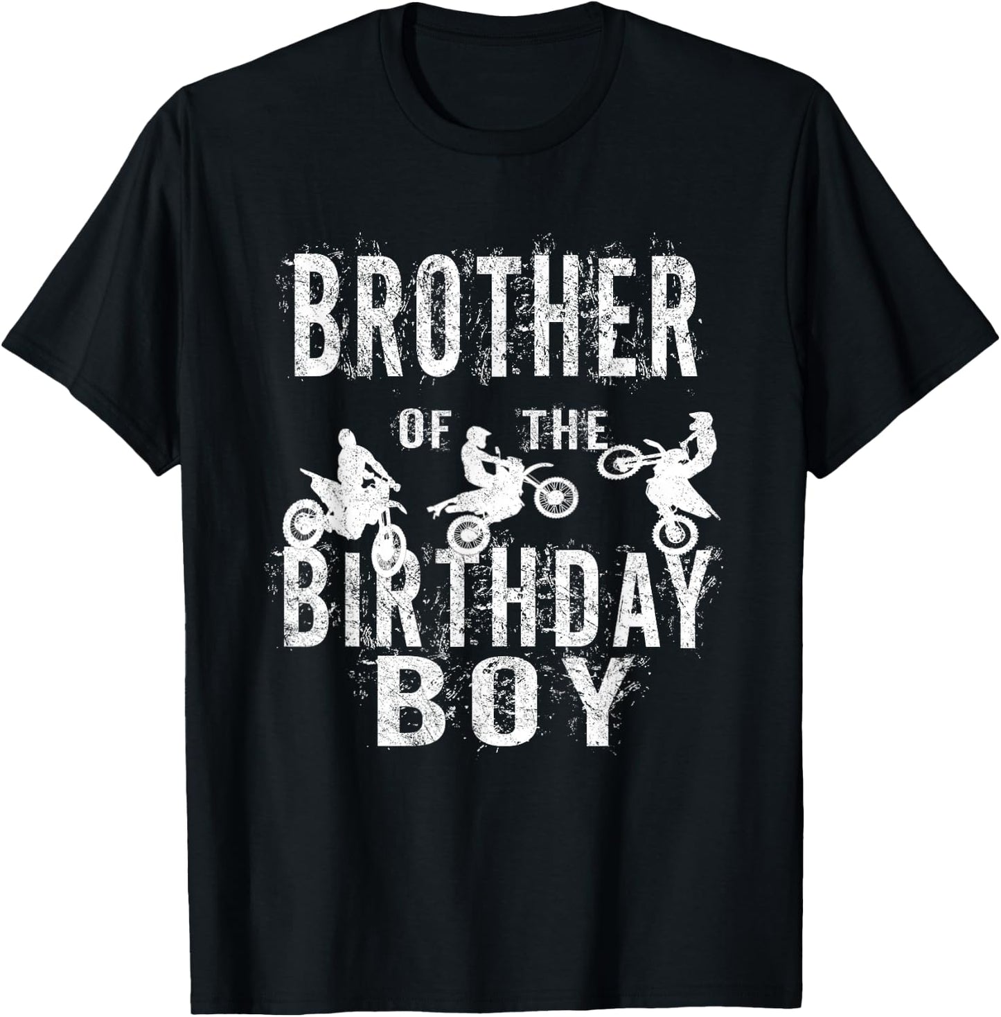 Brother Of The Birthday Boy Dirt Bike B-day Party T-Shirt - T-Shirt | Black