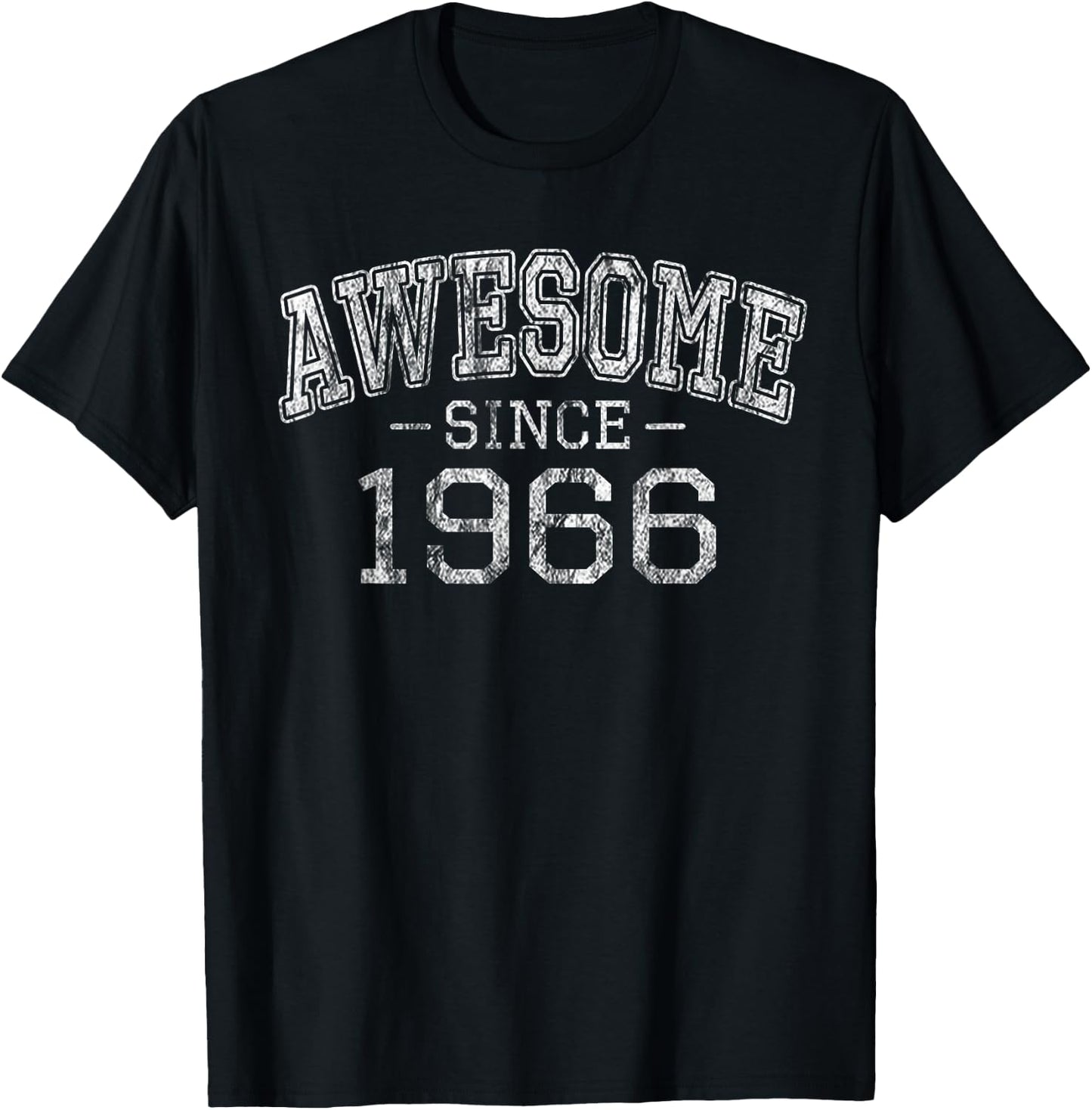 Awesome since 1966 Vintage Style Born in 1966 Birthday Gift T-Shirt - T-Shirt | Black