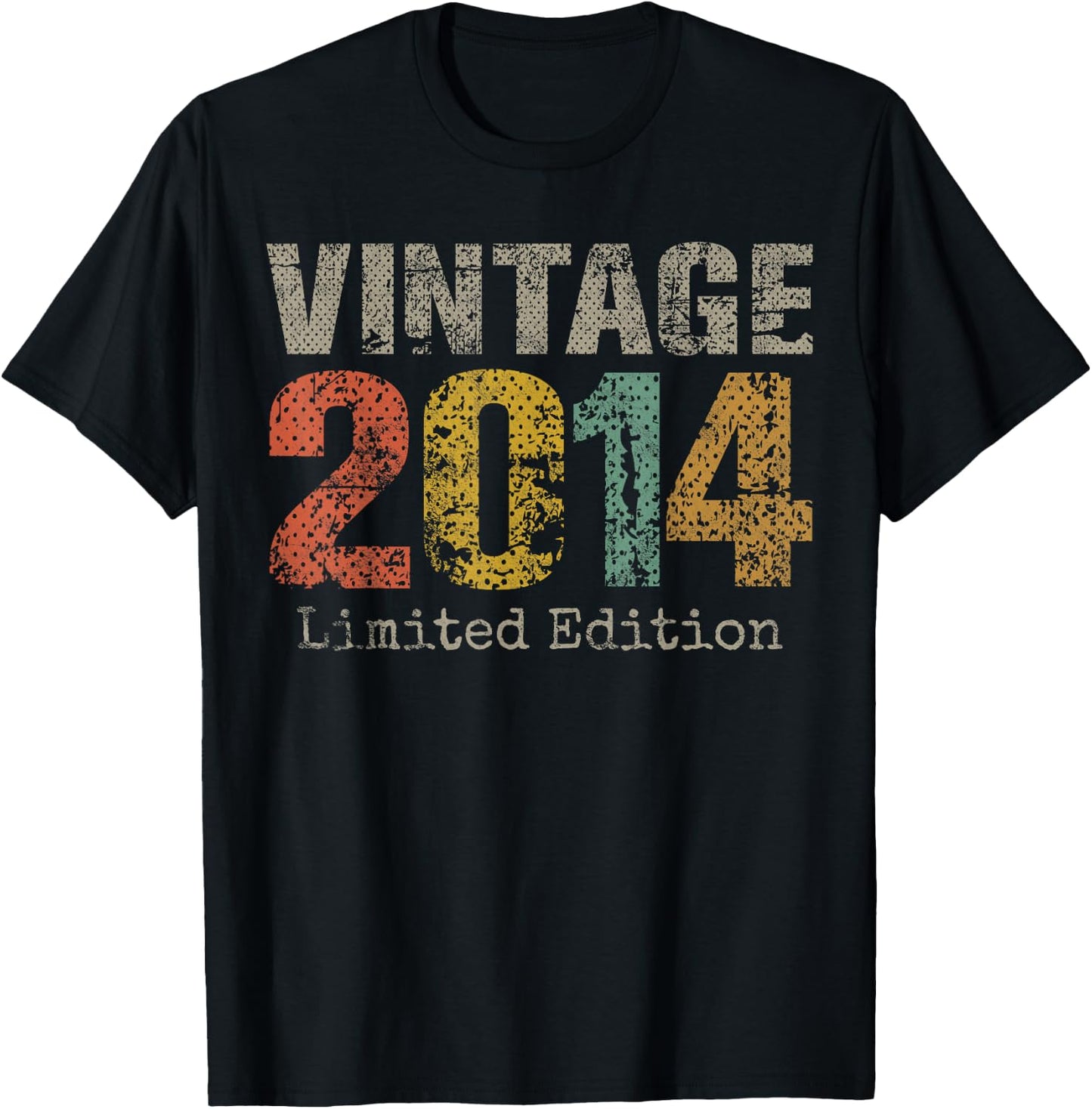 Vintage 2014 Limited Edition 11th Birthday Gifts 11 Year Old T-Shirt - T-Shirt | Black