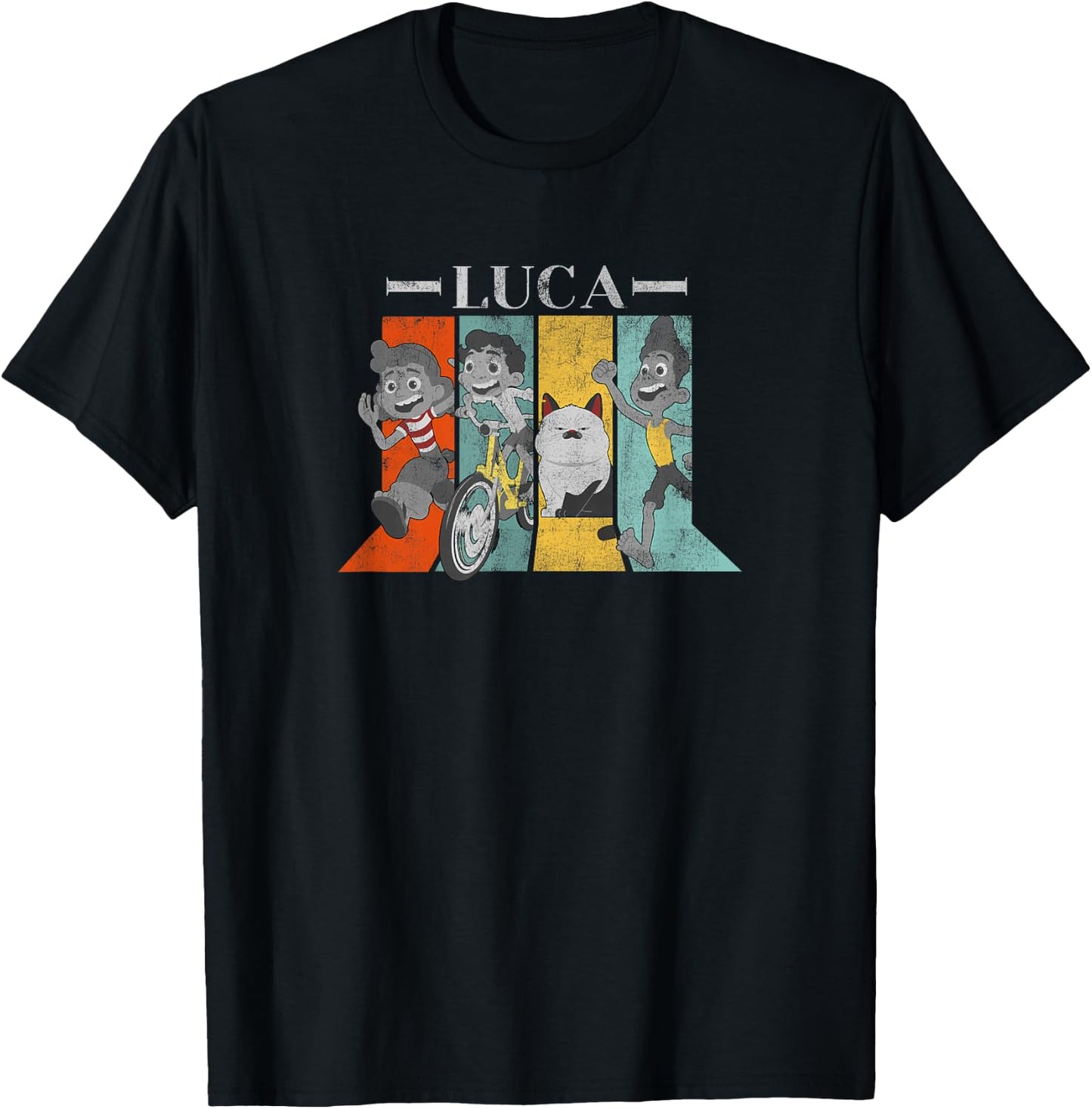 Disney Pixar Luca Character Panels V1 T-Shirt - T-Shirt | Black