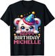 Celebrating Michelle's Birthday Party with a cute Teddy T-Shirt - T-Shirt | Black