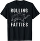 Rolling Fatties Chonk Cat Lover Gift Cat Mom Cat Dad Feline T-Shirt - T-Shirt | Black