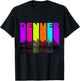 Retro I Love Denver Colorado Skyline T-Shirt - T-Shirt | Black