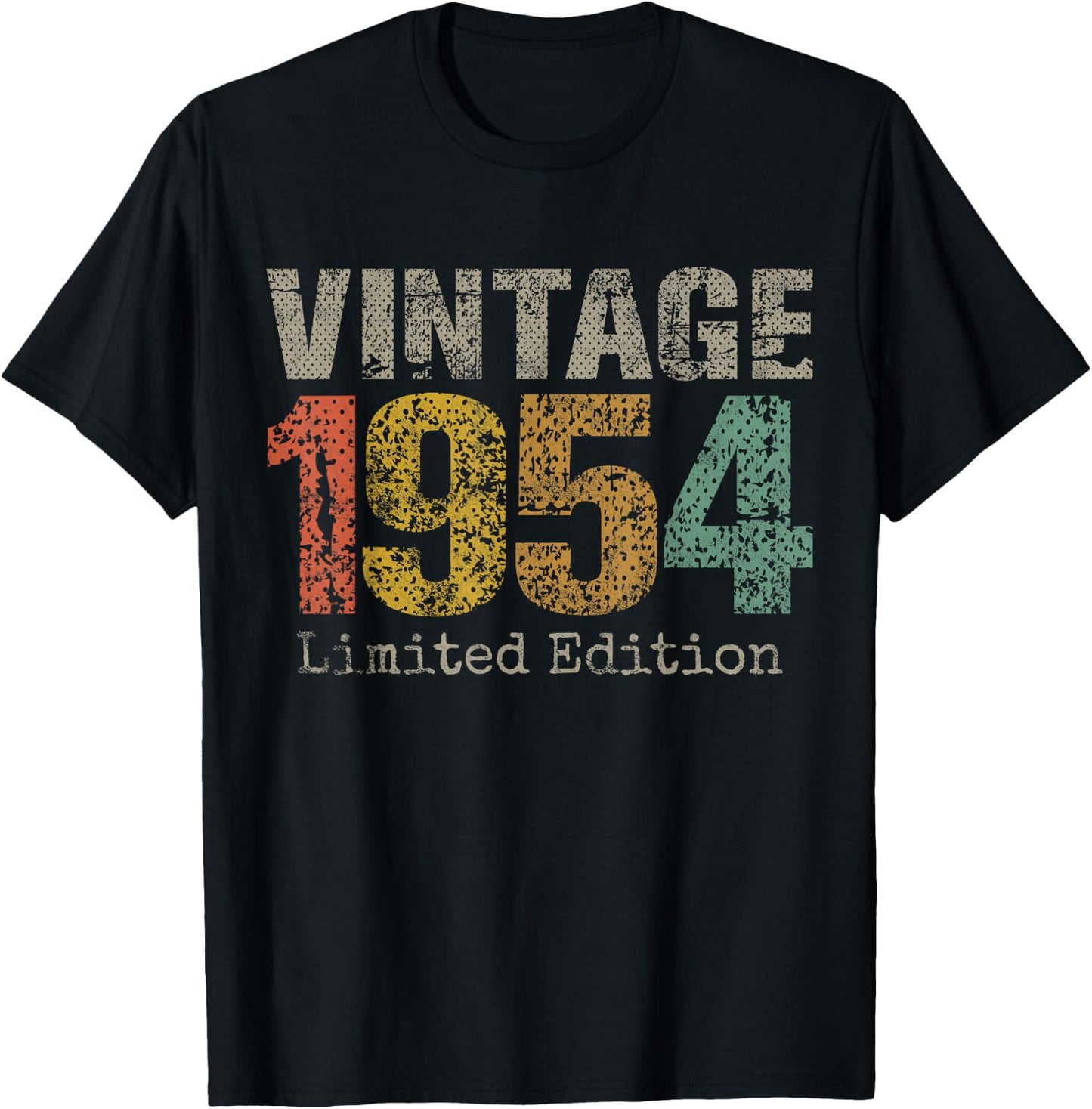 Vintage 1954 Limited Edition 71st Birthday Gifts 71 Year Old T-Shirt - T-Shirt | Black