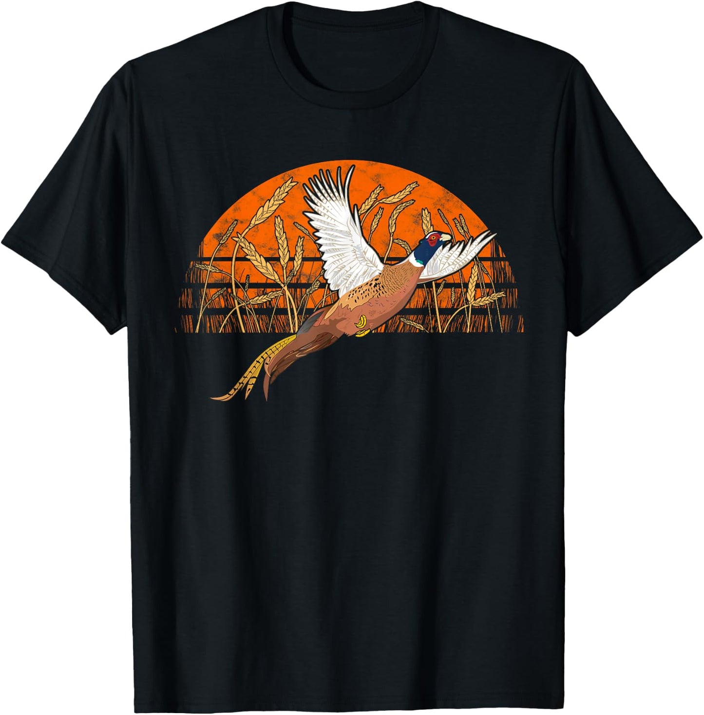 Ringneck Pheasant Hunting For Upland Game Bird Hunters T-Shirt - T-Shirt | Black