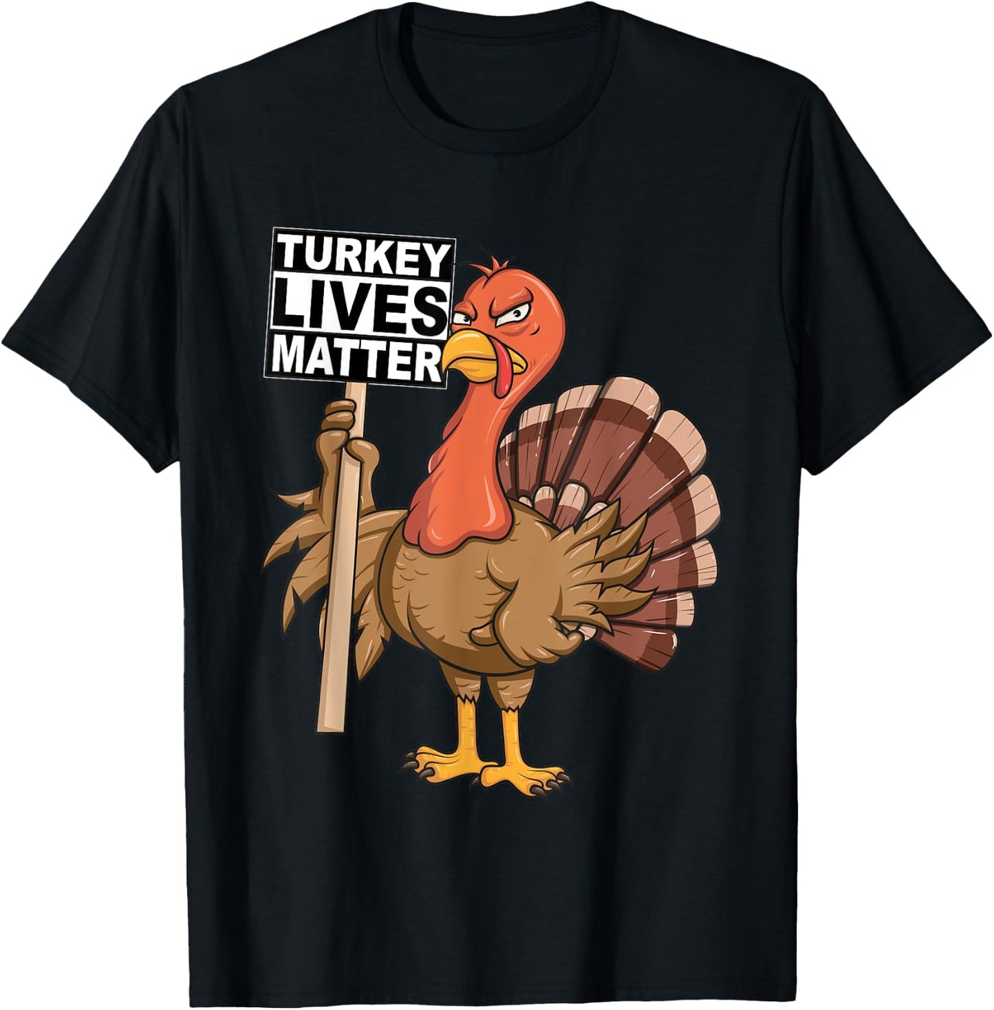 Turkey Lives Matter Vegan Animal Rights Thanksgiving T-Shirt - T-Shirt | Black