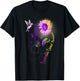 Pancreatic Cancer Sunflower Hummingbird T-Shirt - T-Shirt | Black