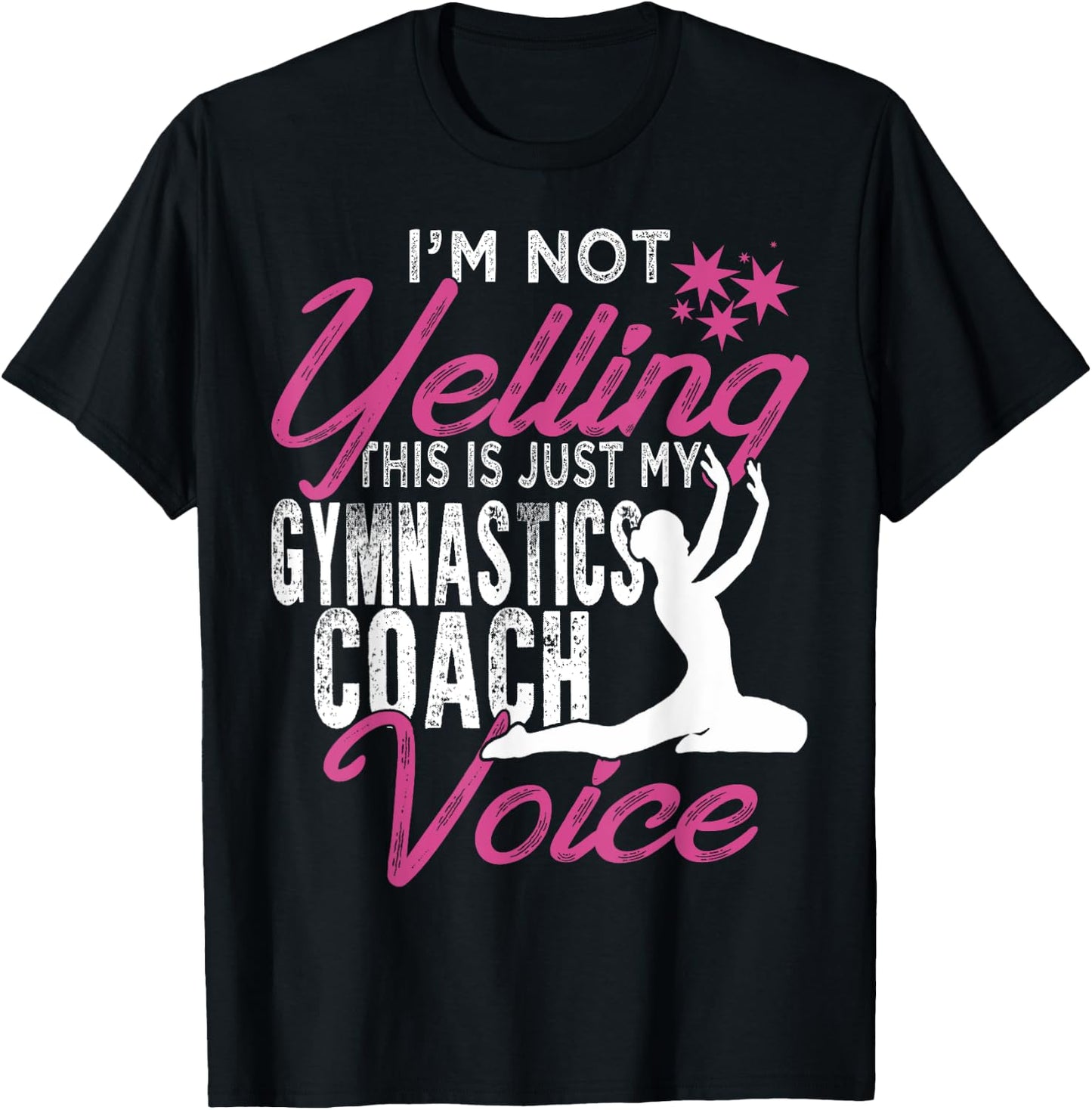 Funny Gymnastics Coach Voice Shirt Gift Gymnast Coach T-Shirt - T-Shirt | Black