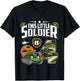Kids 4 Year Old Soldier 4th Birthday Military Themed Camo boys T-Shirt - T-Shirt | Black