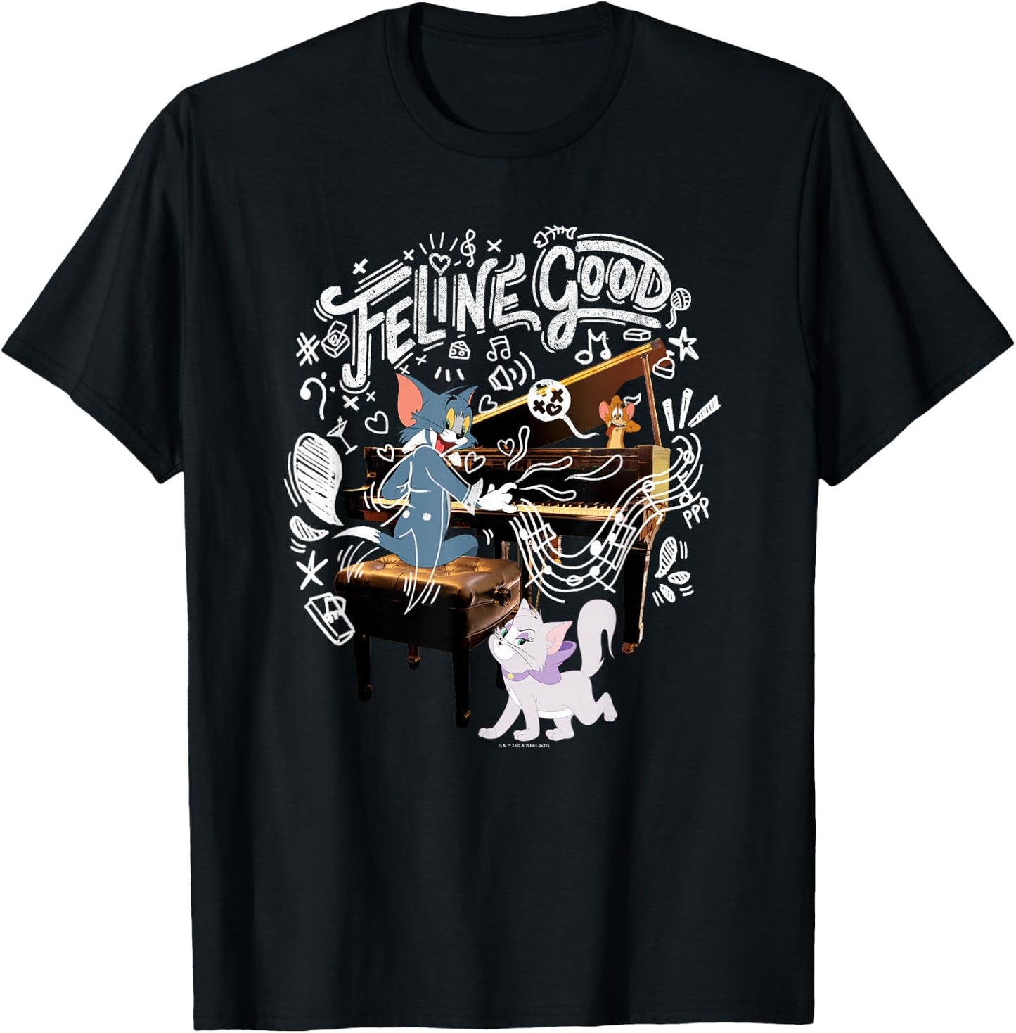 Tom & Jerry Movie Feline Good T-Shirt - T-Shirt | Black