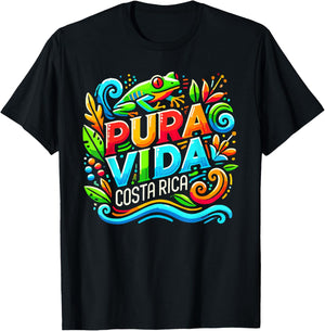 Costa Rica Rain Forest Tree Frog Pura Vida Costa Rica T-Shirt - T-Shirt | Black