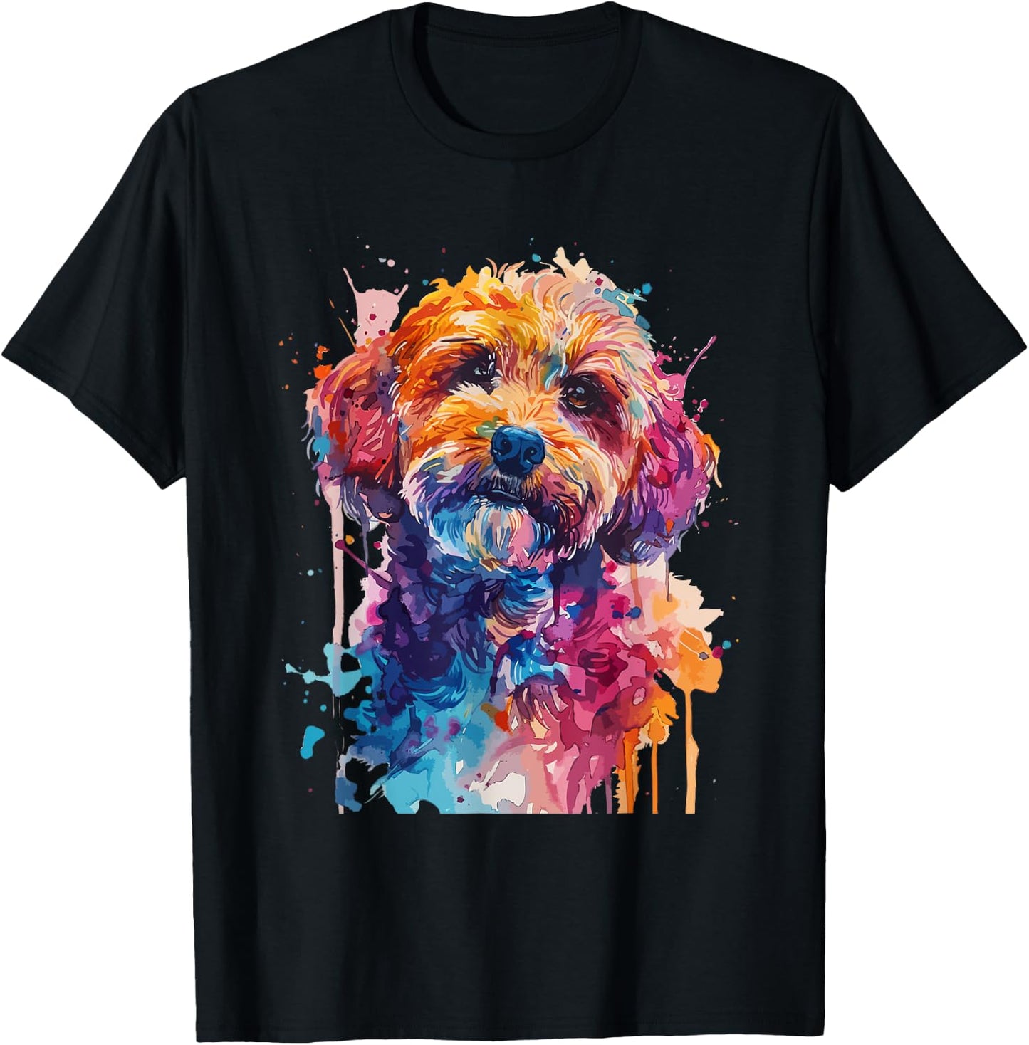 Cockapoo Lovers Pop Art Colorful Cockapoo Dog Women Girls Kids T-Shirt - T-Shirt | Black
