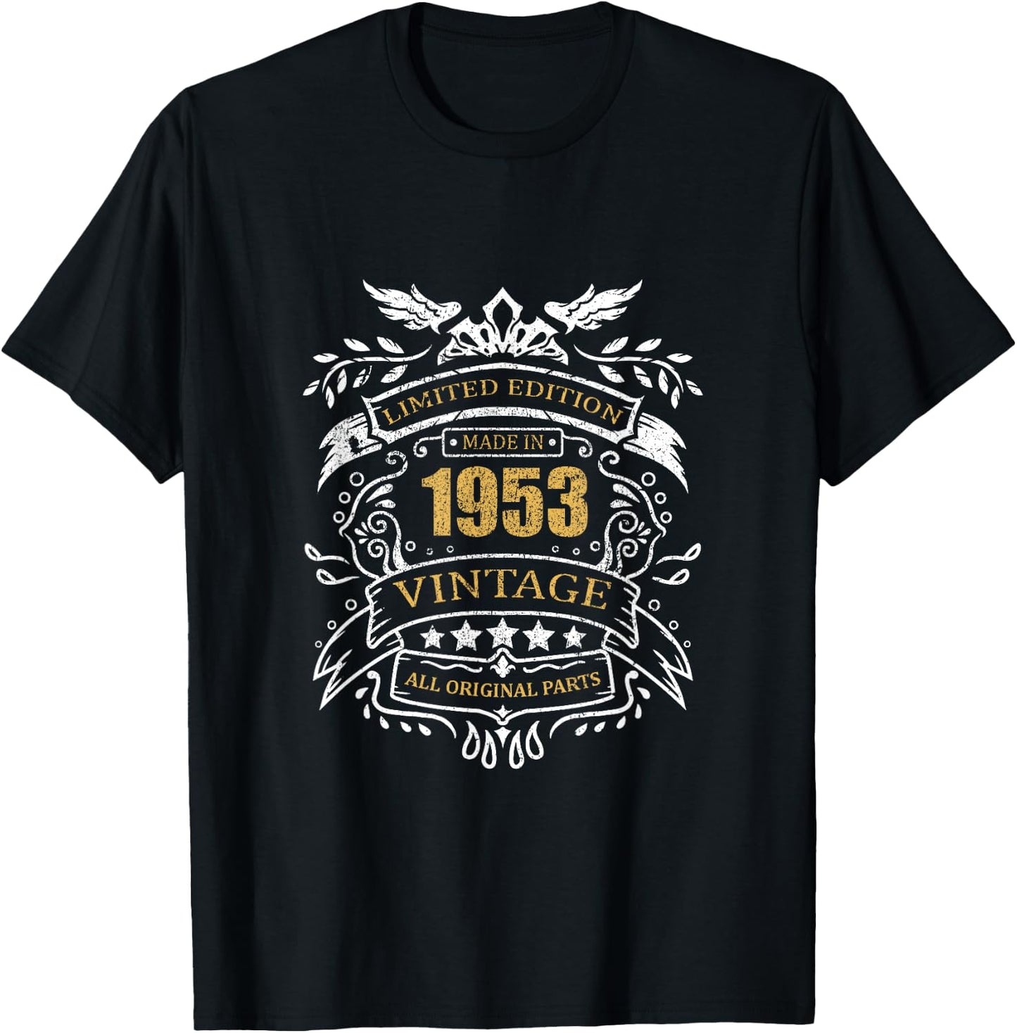 Limited Edition 70th Birthday Gift Vintage 1953 T-Shirt - T-Shirt | Black