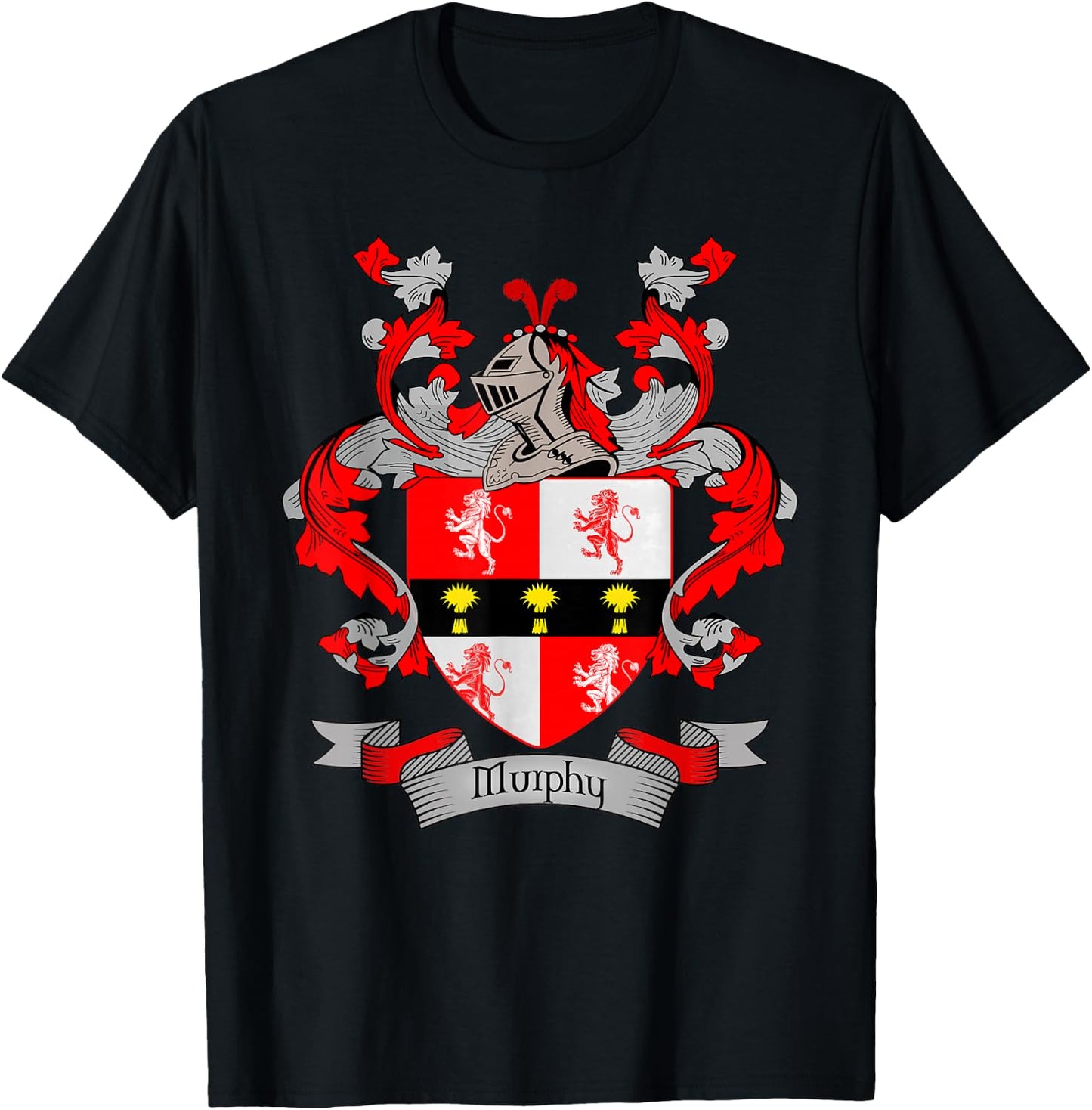 Murphy Coat of Arms | Murphy Surname Family Crest T-Shirt - T-Shirt | Black
