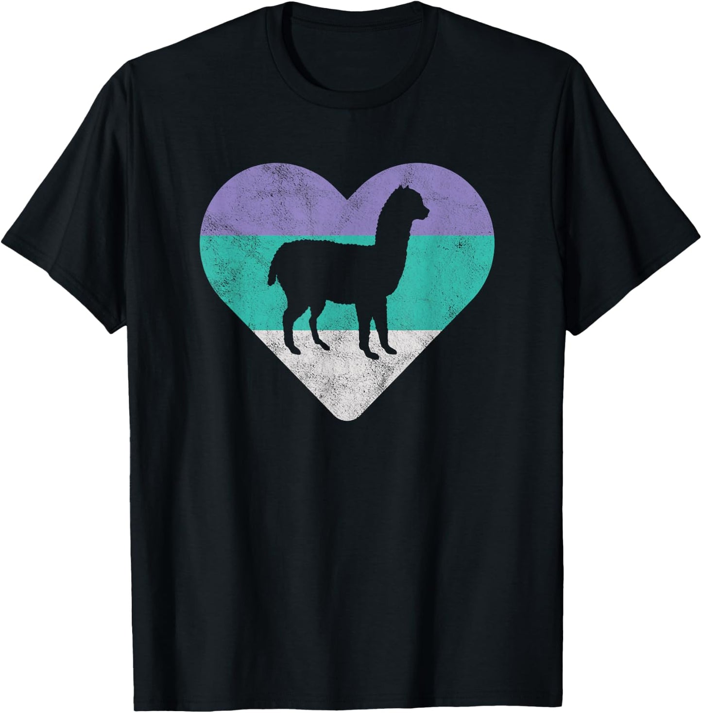 Alpaca Retro Gift or Girls T-Shirt - T-Shirt | Black