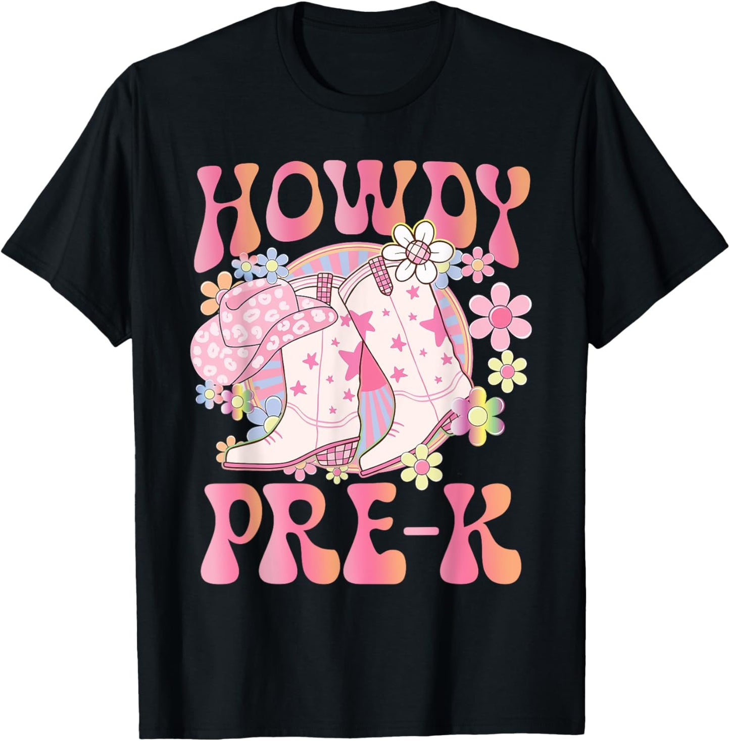 Western Teacher Pre K Chaos Coordinator Gift Teacher T-Shirt - T-Shirt | Black