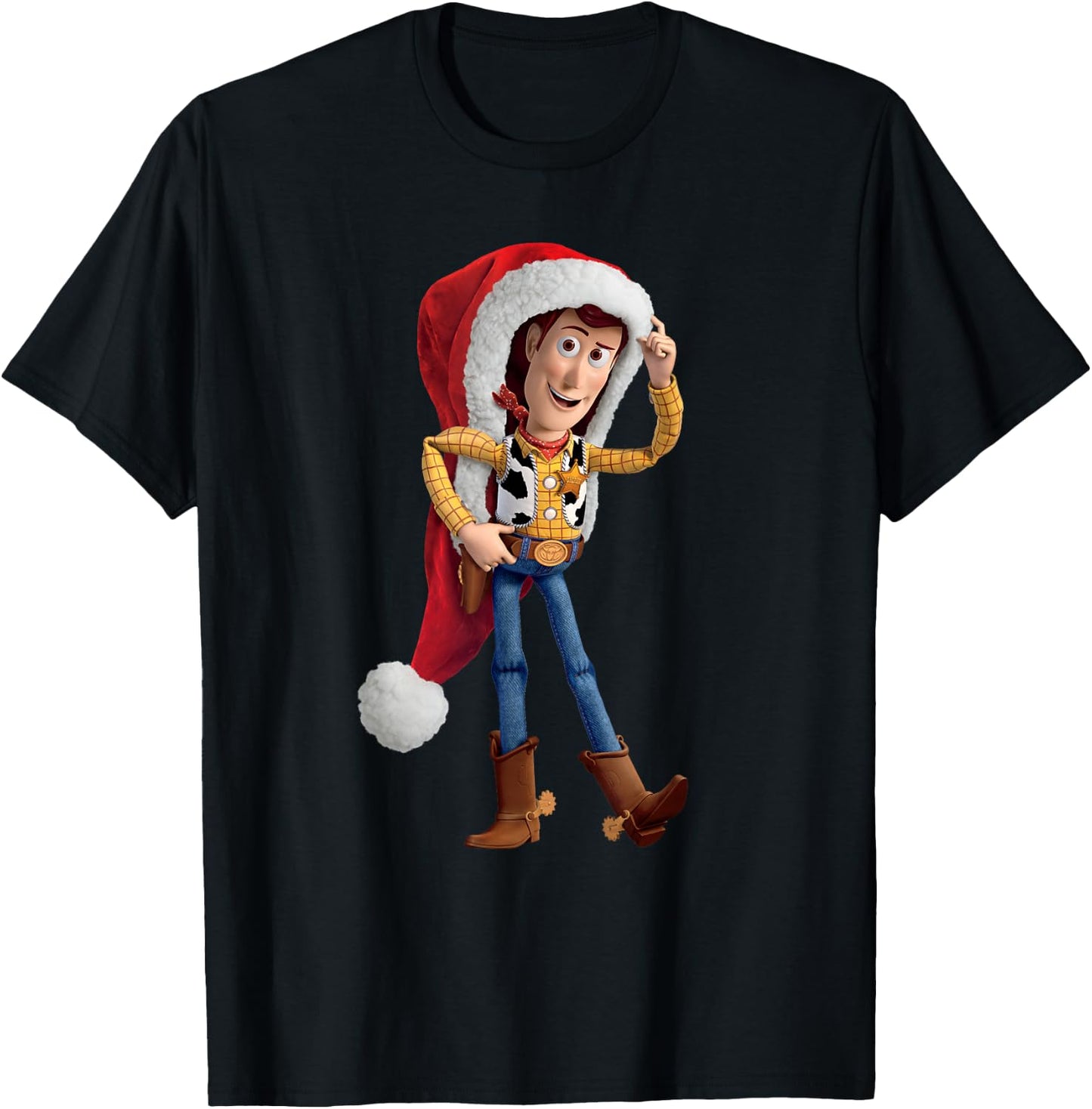 Disney Pixar Toy Story Santa Woody Holiday T-Shirt - T-Shirt | Black