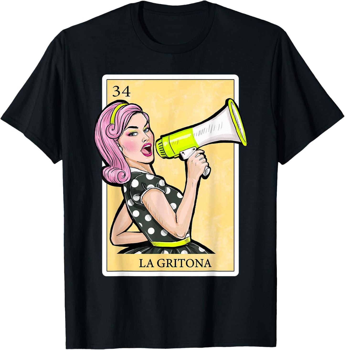 La Gritona - Gifts Spanish-Mexican Bingo Card Latinas T-Shirt - T-Shirt | Black