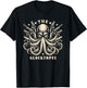 Gun Lover Vintage Squid Octopus Meme Funny Graphic Art T-Shirt - T-Shirt | Black