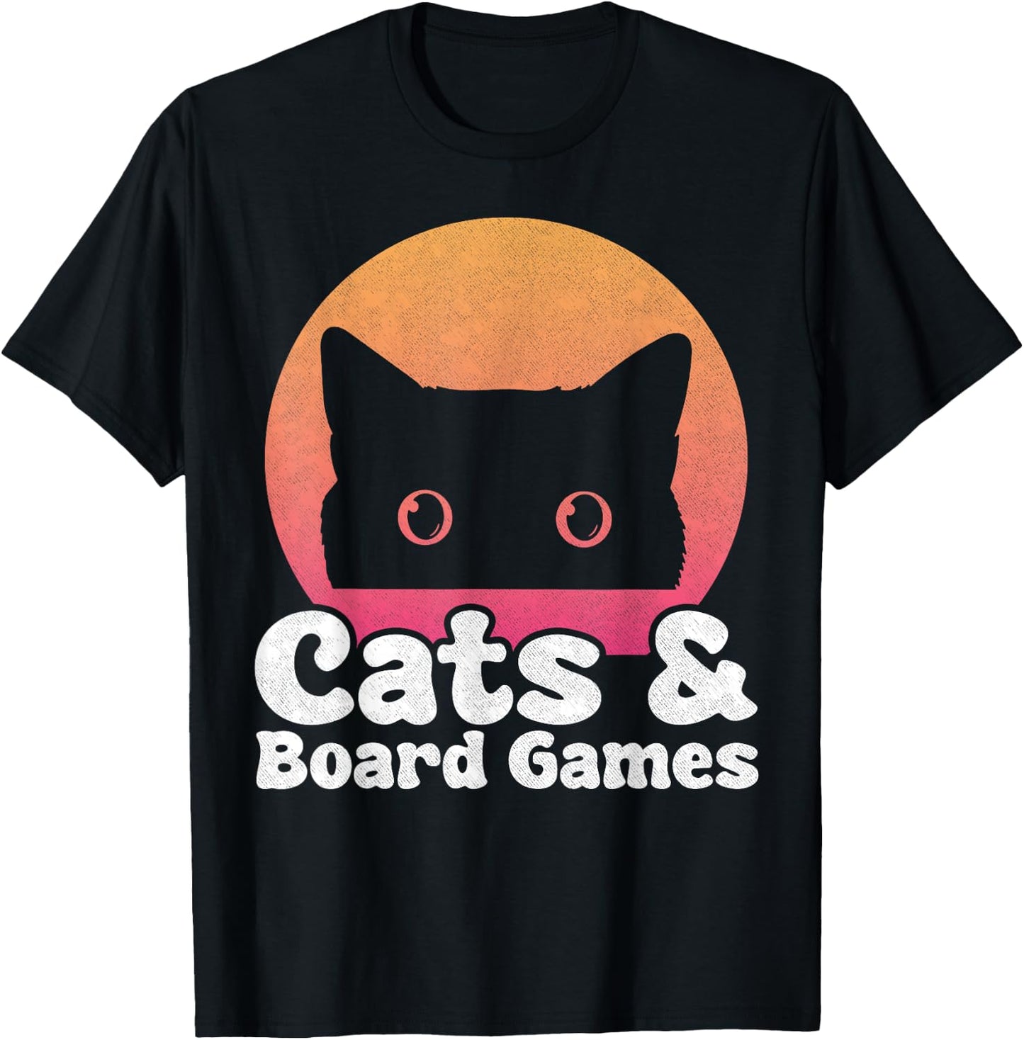 Cats and Board Games Cat and Board Game Men Women Kids T-Shirt - T-Shirt | Black