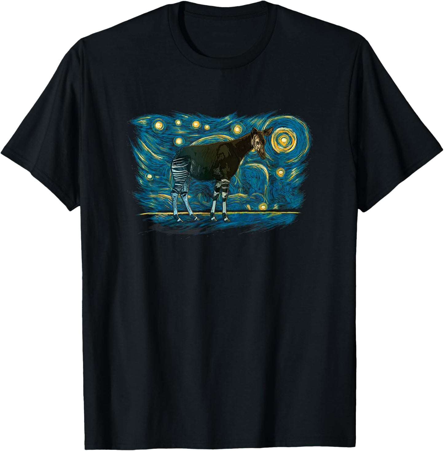Retro Vintage Style Okapi T-Shirt - T-Shirt | Black