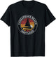 Chesapeake Beach Maryland Vintage Sailboat 70s Retro Sunset T-Shirt - T-Shirt | Black
