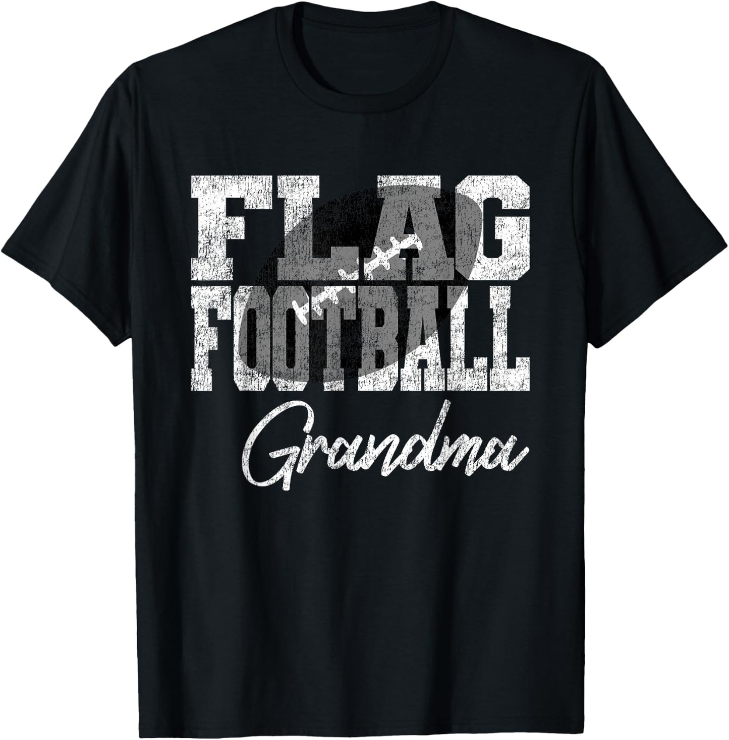 Grandma Football Flag T-Shirt - T-Shirt | Black