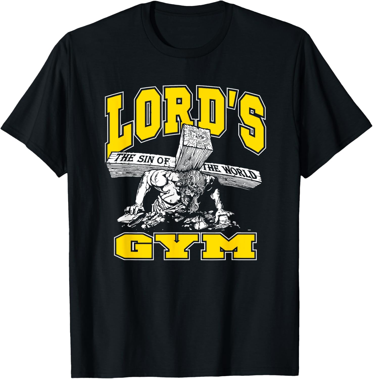 Lords Gym - Lord's The Sin of World Jesus T-Shirt - T-Shirt | Black