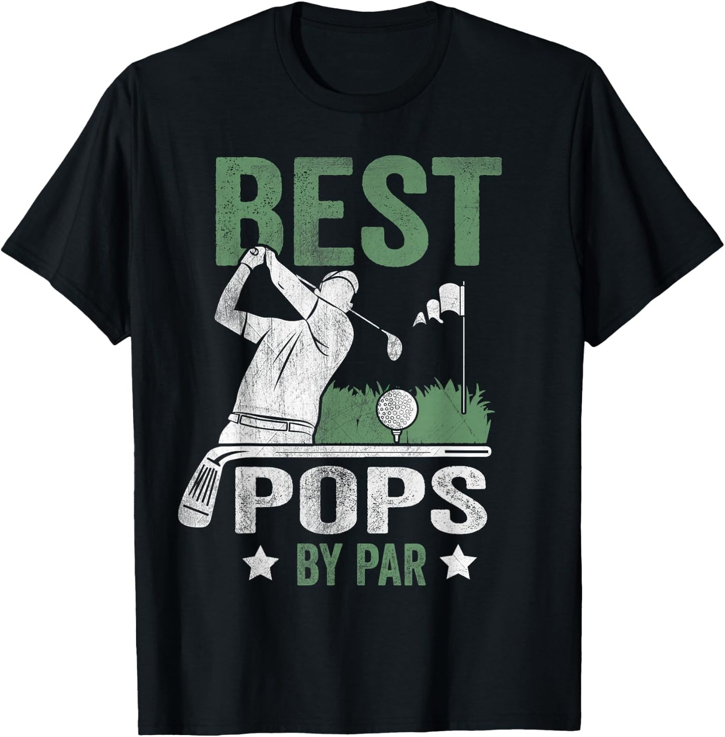 Best Pops By Par Father's Day Golf Gift T-Shirt - T-Shirt | Black