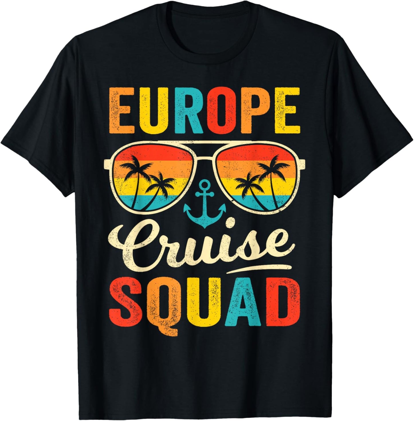 Europe Cruise Squad 2025 European Matching Family Group T-Shirt - T-Shirt | Black